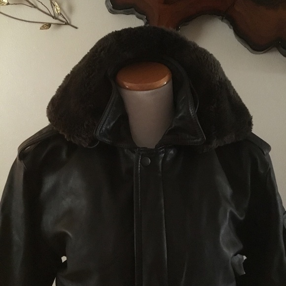 🌹HOST PICK-VINTAGE 1980sFLYING ACE STEER LEATHER G-2 BOMBER/DOUBLE LINED/SZ32 - Picture 6 of 15